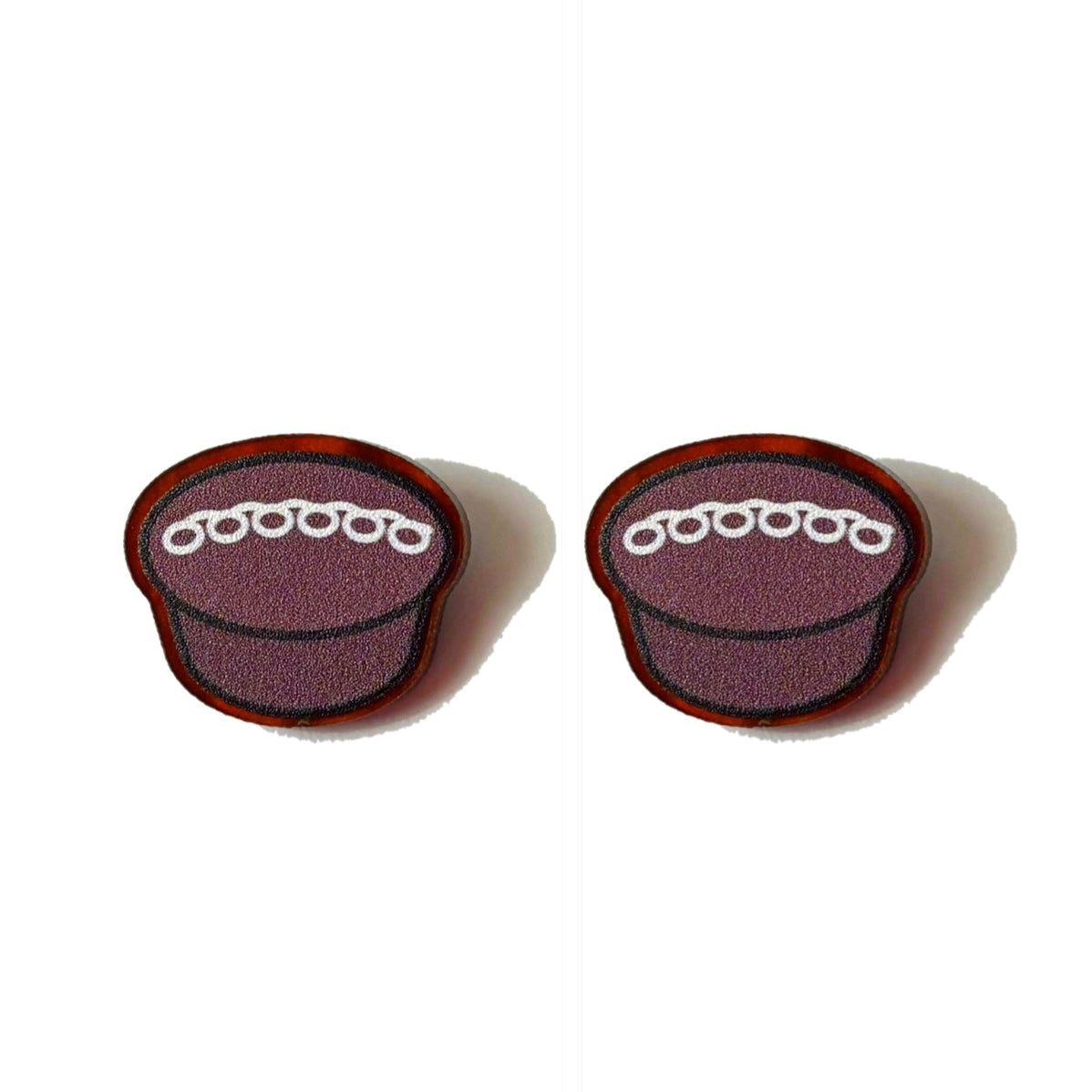 Chocolate Cupcake Post Earrings