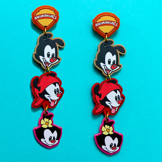 Maniac Pups Tiered Drop Earrings