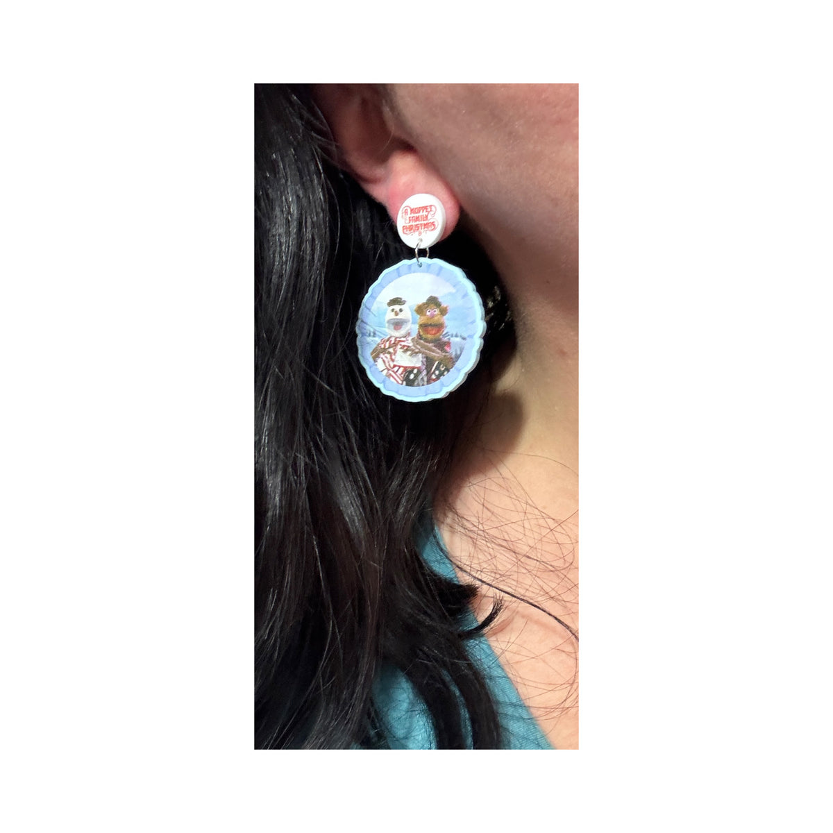 Fozzie & Snowman Besties Drop Earrings