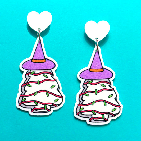 Witchy Tree Cake Drop Earrings