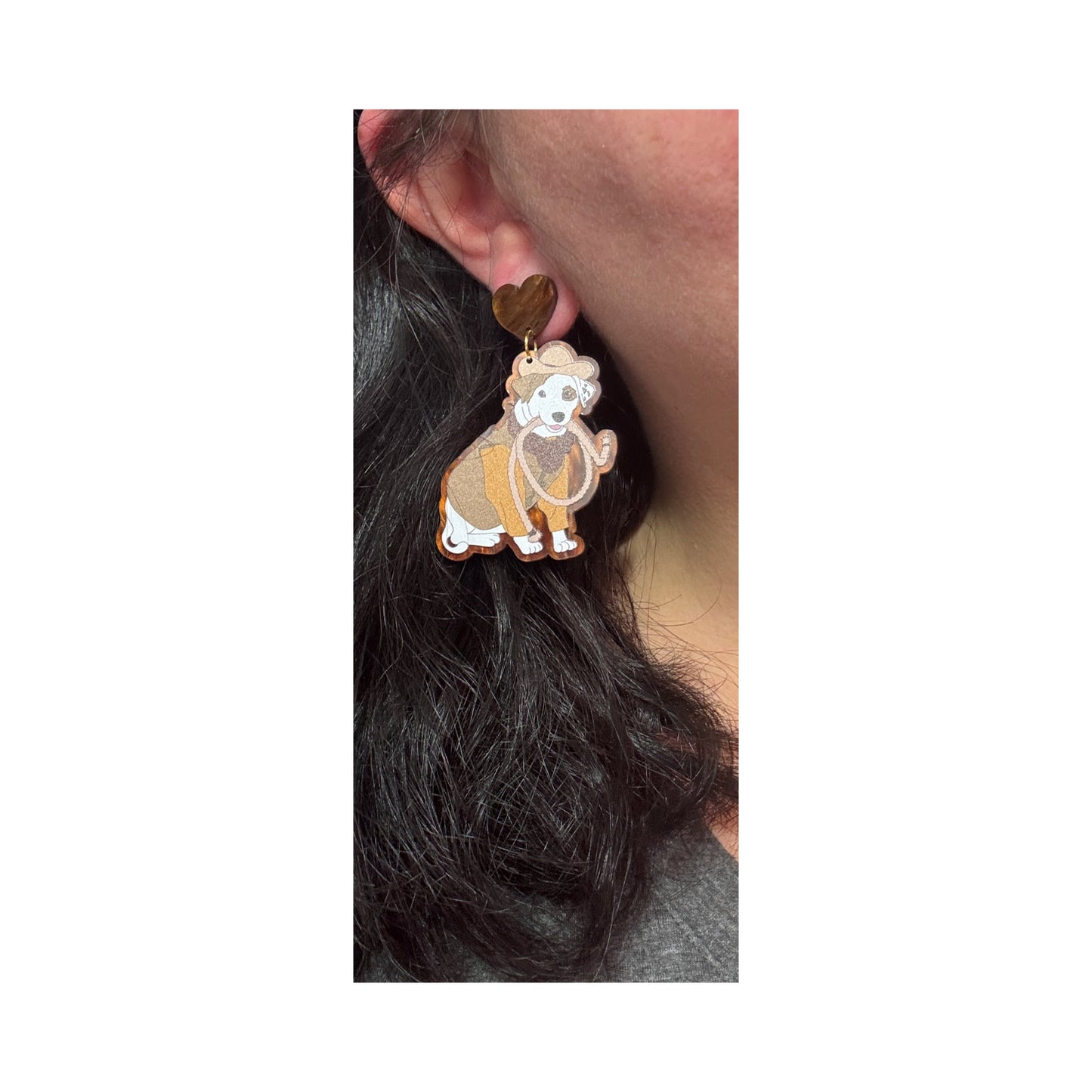 Cowboy Wishbone Drop Earrings