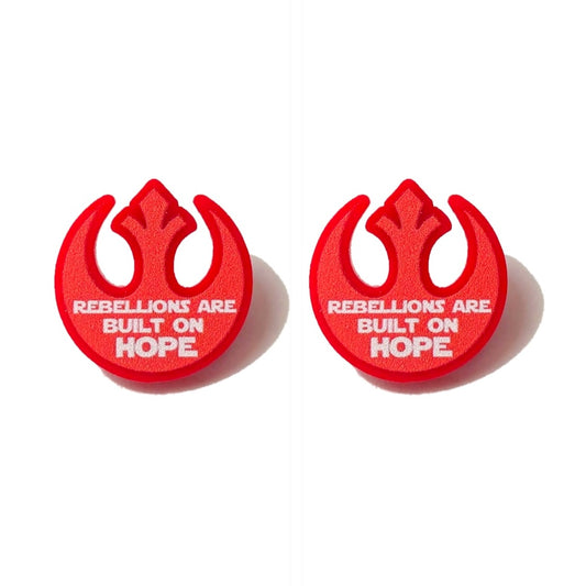 Rebellions Are Built On Hope Red Post Earrings