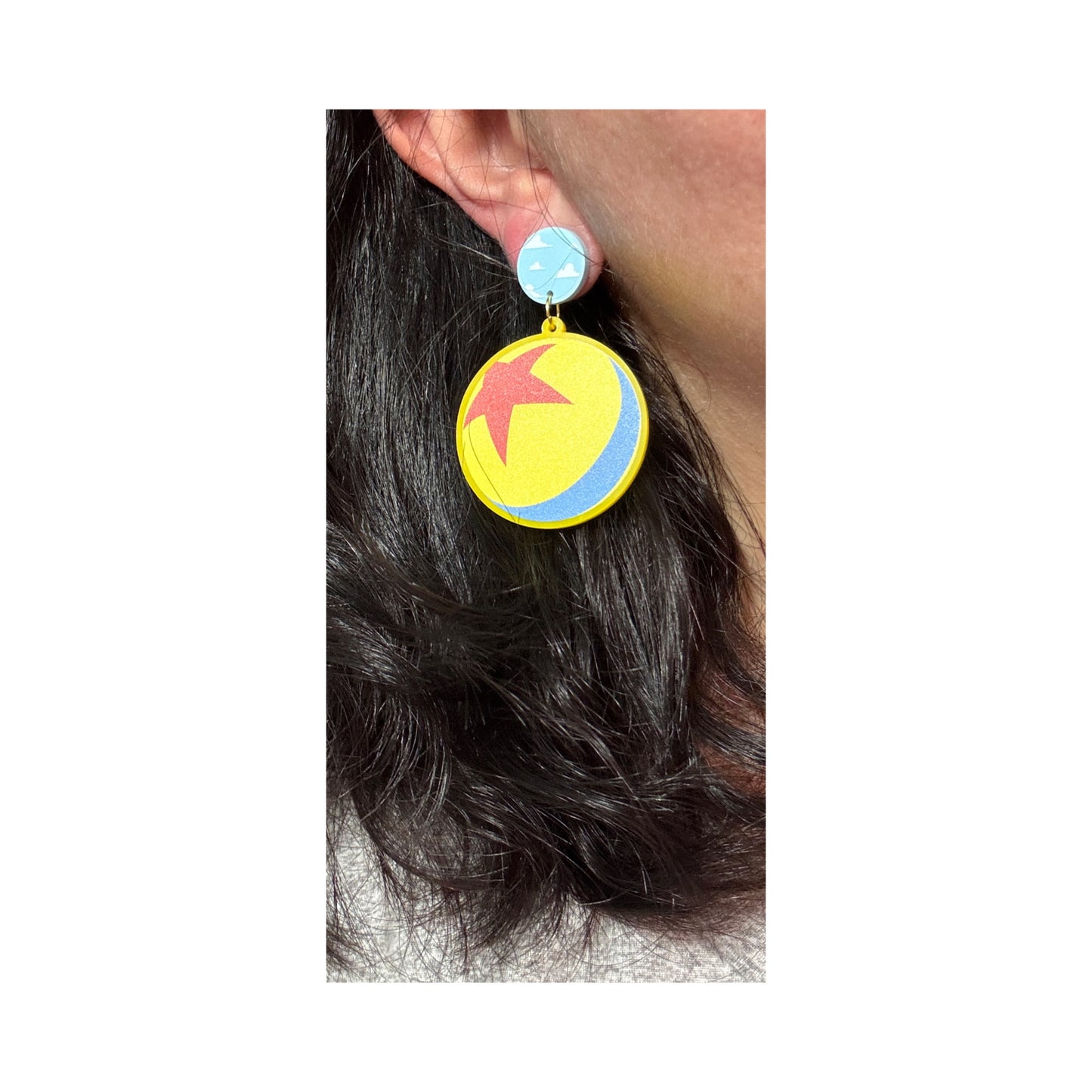 Luxo Ball Inspired Acrylic Drop Earrings