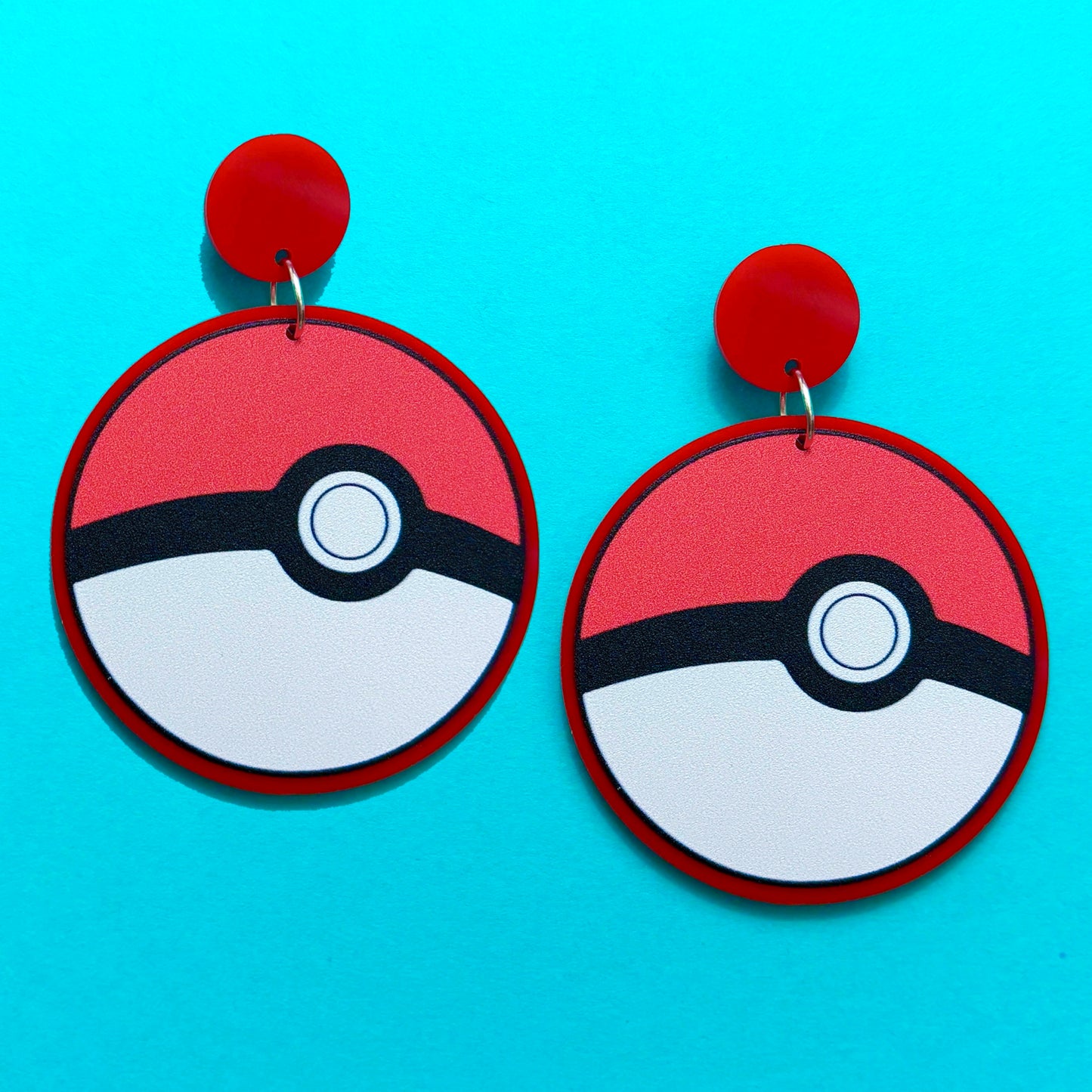 Poke Ball Drop Earrings