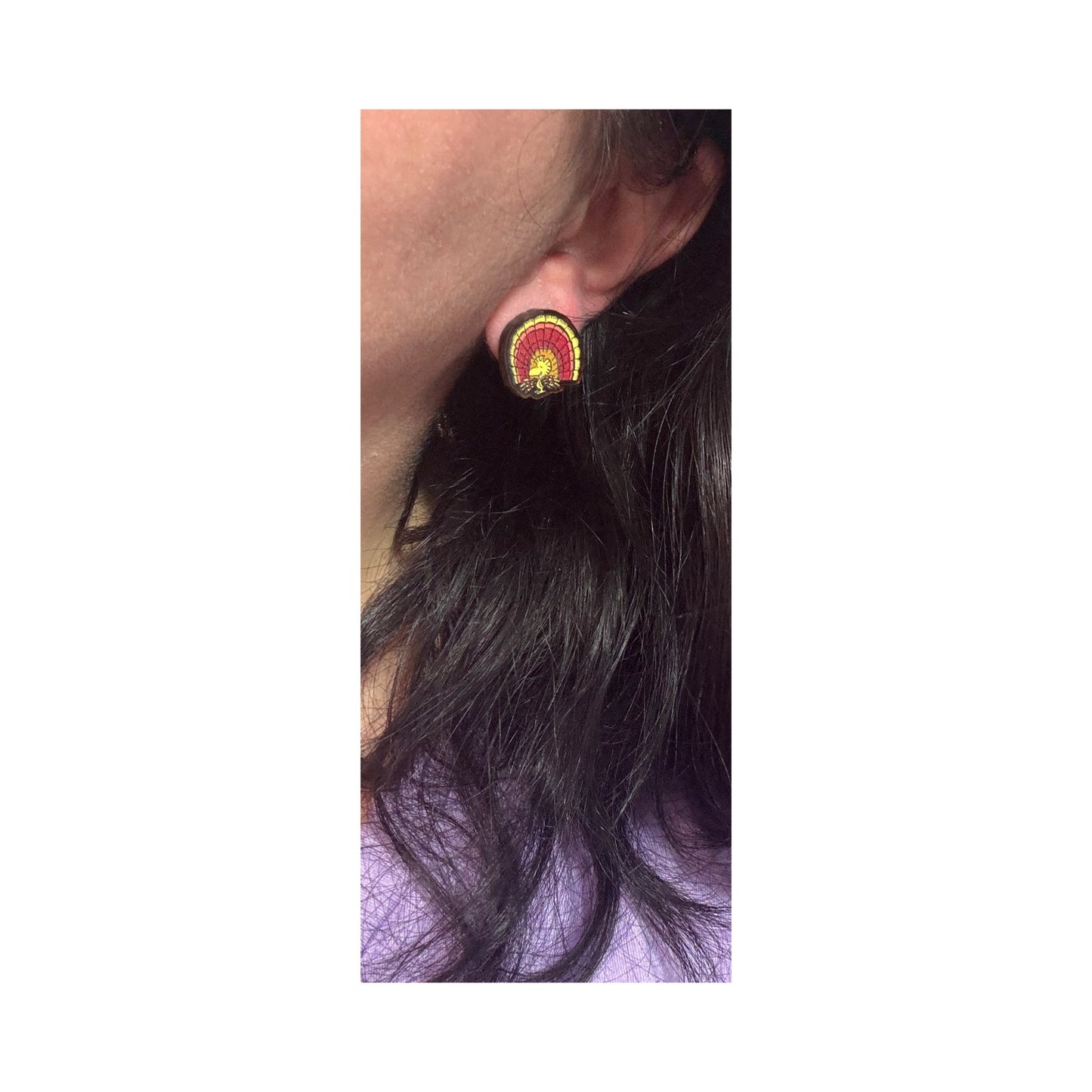 Woodstock Turkey Post Earrings
