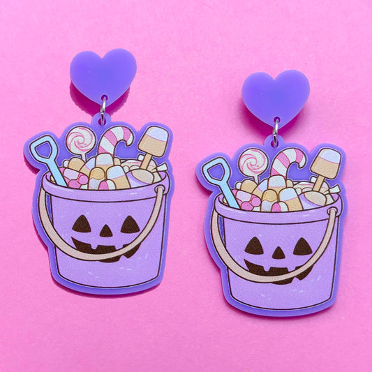 Spooky Sand Pail Drop Earrings