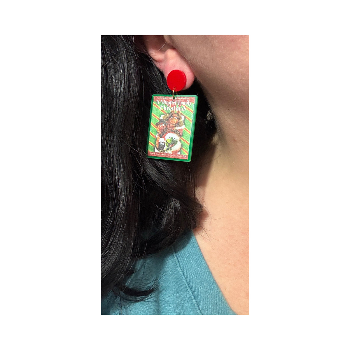 Puppet Family Christmas Drop Earrings