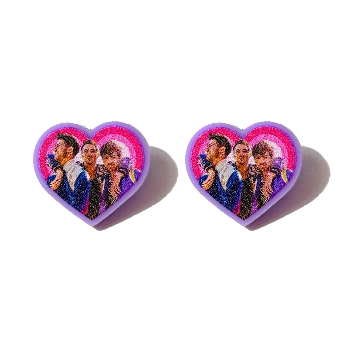 Jo Bros Heart Post Earrings