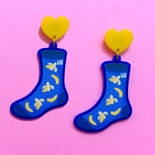 Banana Socks Drop Earrings