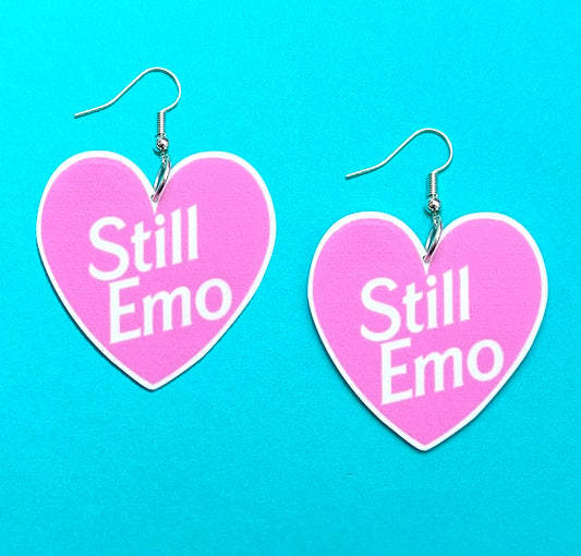 Still Emo Heart Earrings