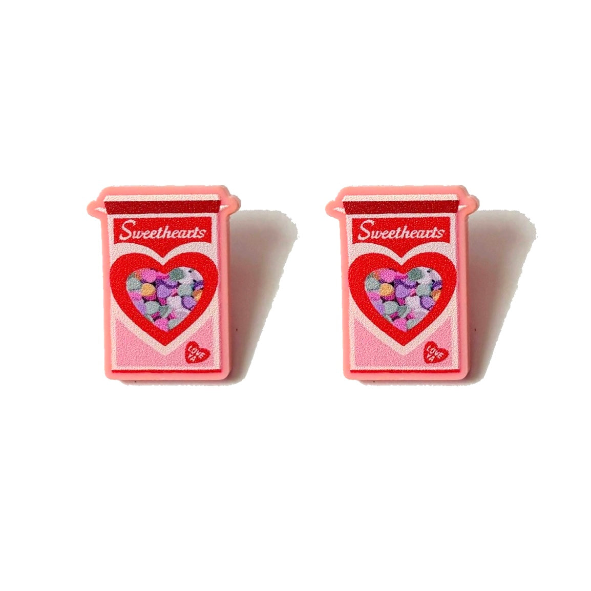 Sweethearts Candy Box Post Earrings