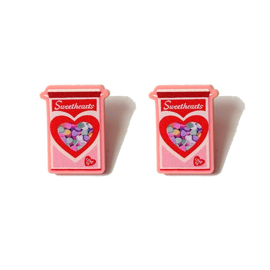 Sweethearts Candy Box Post Earrings