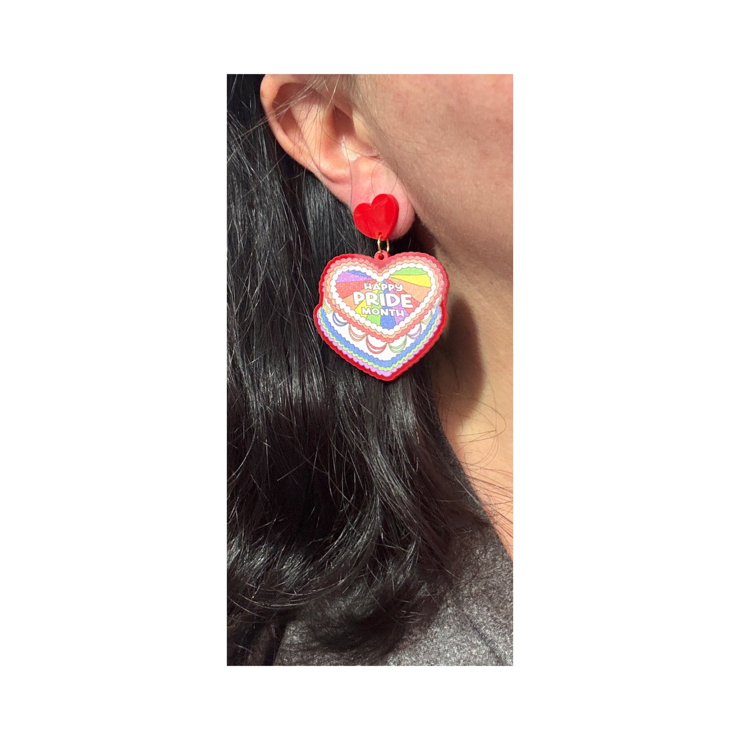 Pride Month Cake Drop Earrings