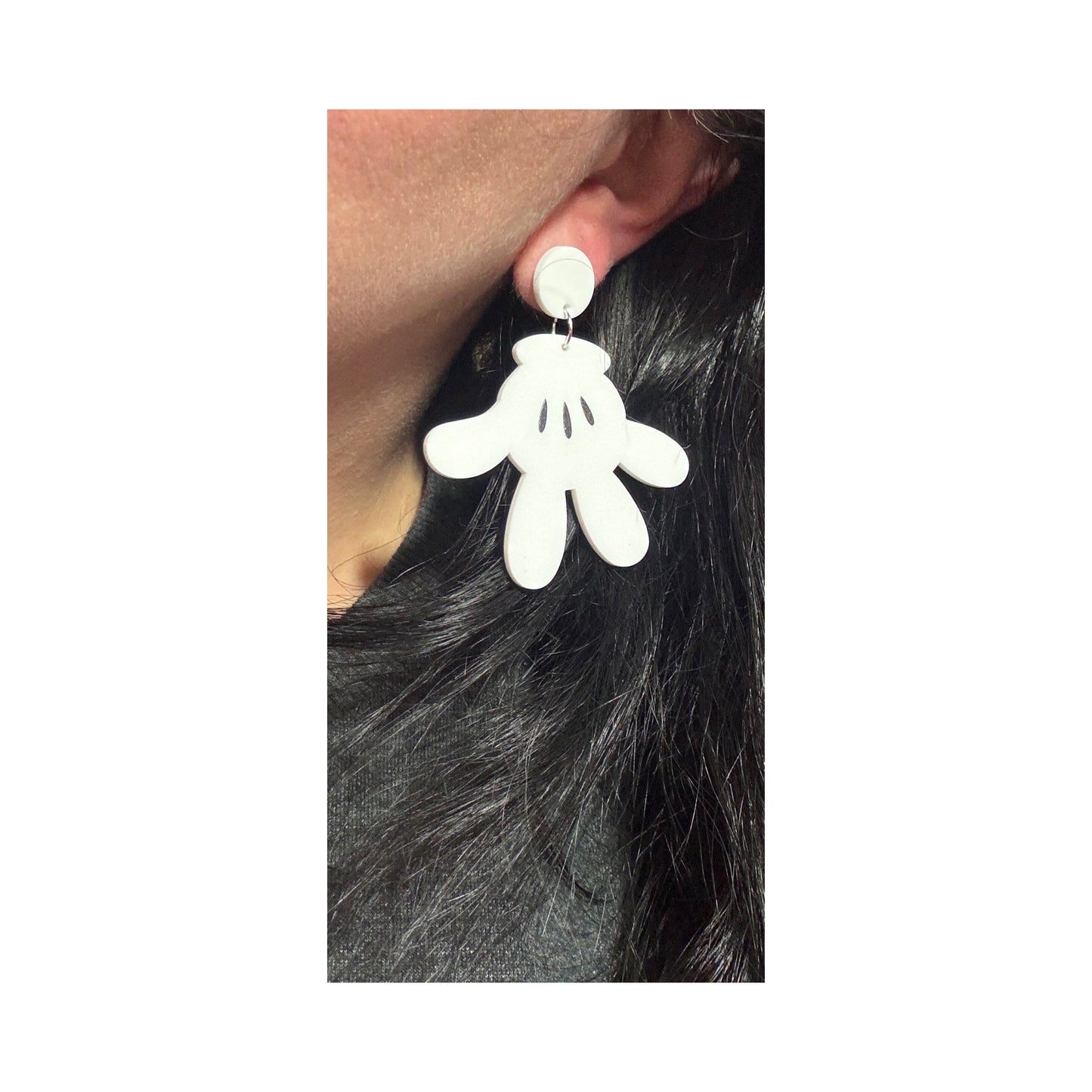 Mouse Glove Hand Drop Earrings