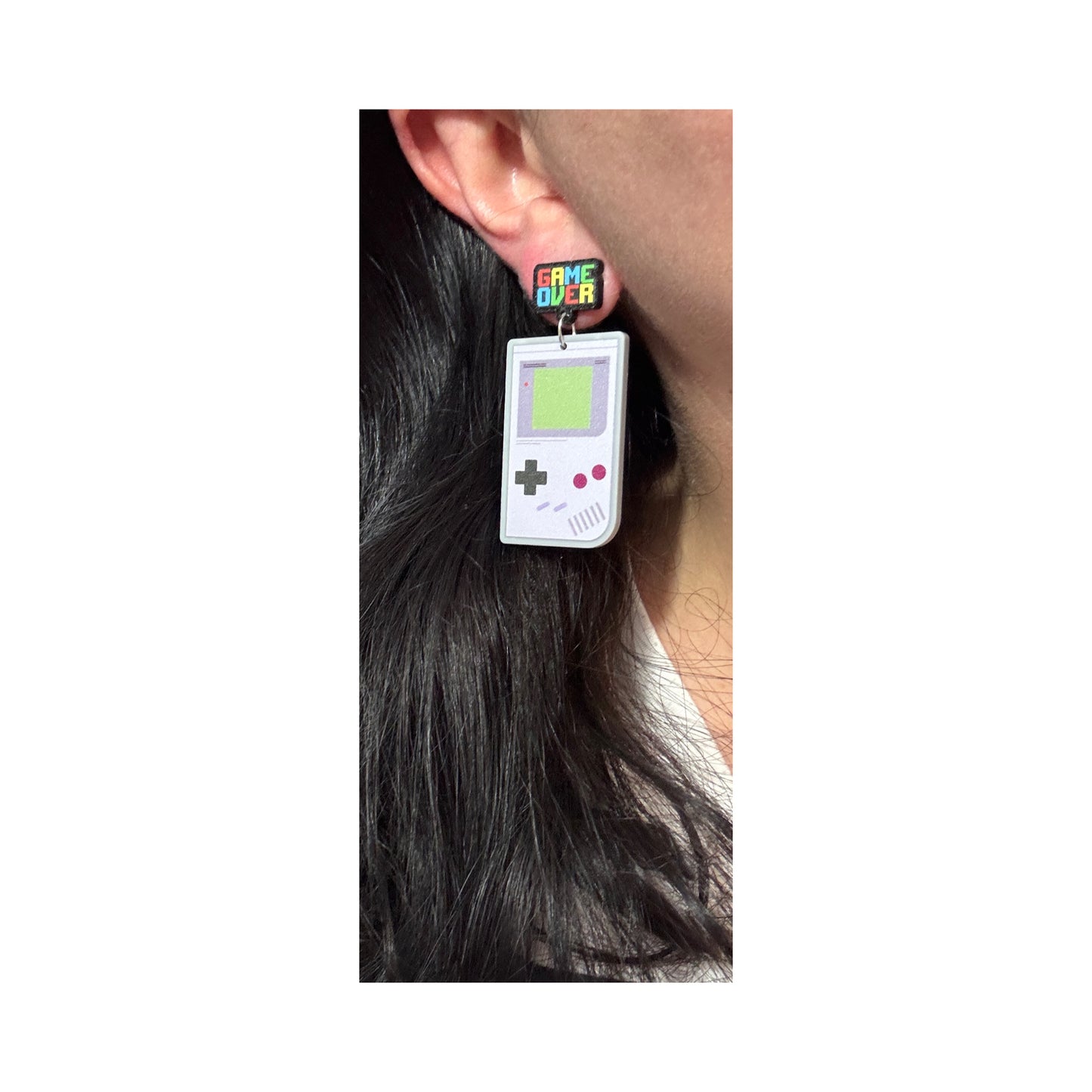 Game Over Handheld Console Drop Earrings