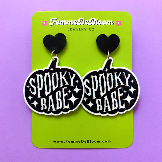 FREE GIFT - Spooky Babe Pumpkin Drop Earrings