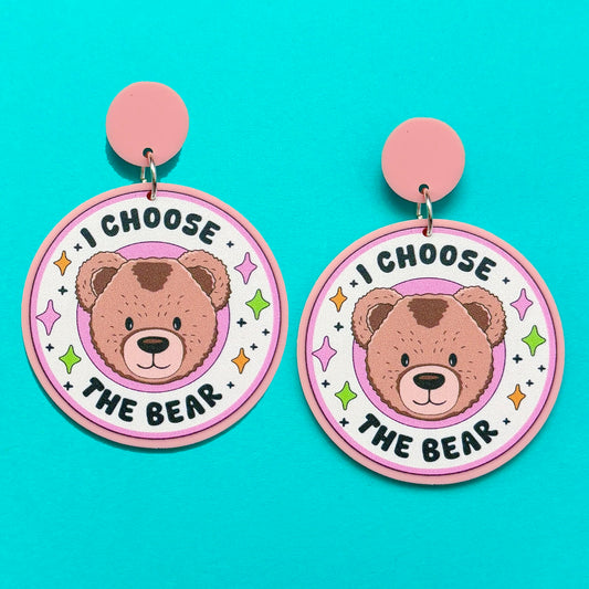 I Choose The Bear Drop Earrings