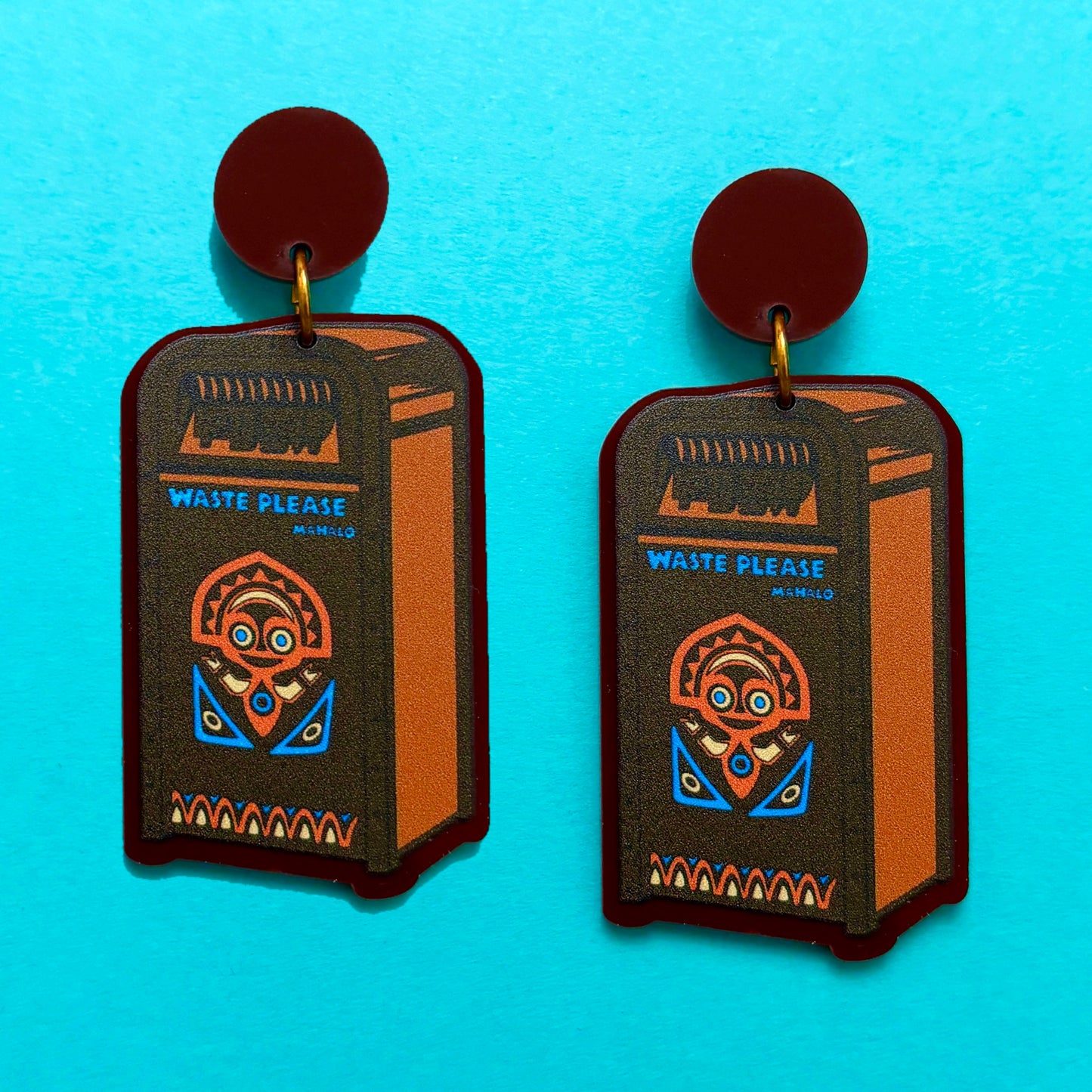 Adventure Trash Can Drop Earrings