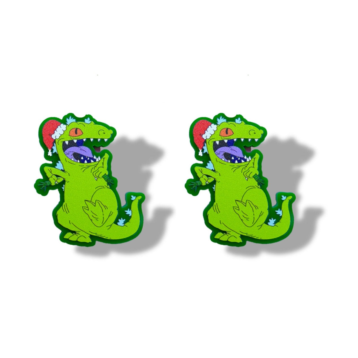 Santa Hat Reptar Post Earrings