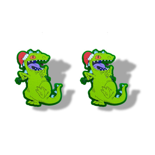 Santa Hat Reptar Post Earrings