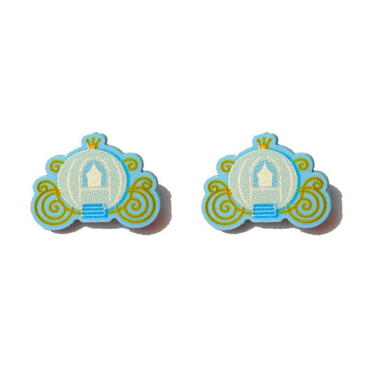 Princess Carriage Post Earrings