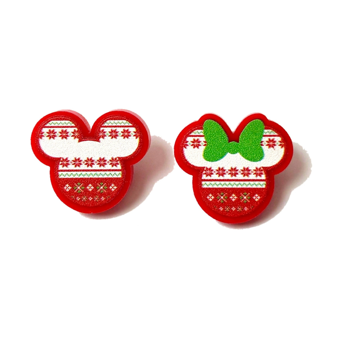 Mouse Christmas Sweater Post Earrings