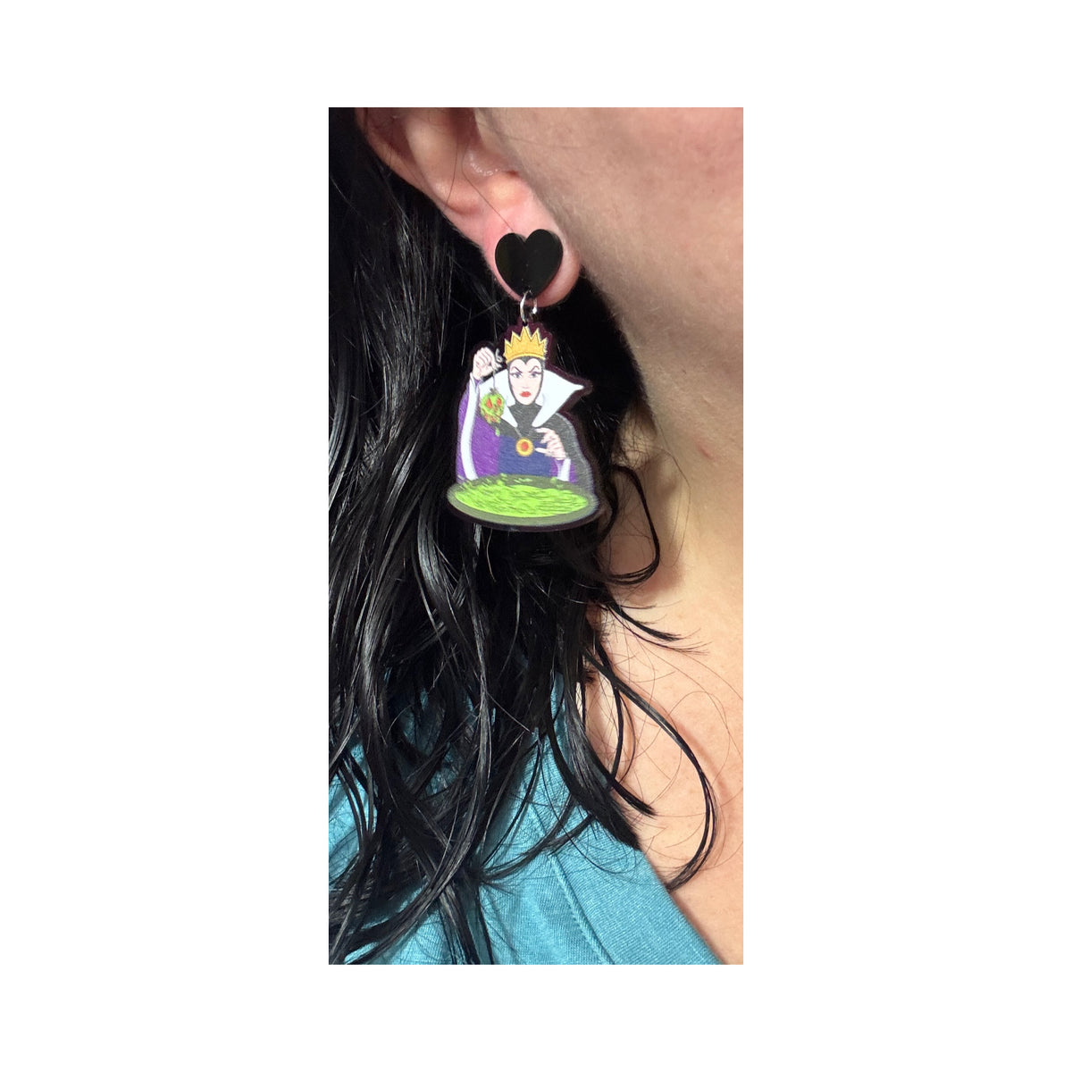 Evil Queen Inspired Acrylic Drop Earrings