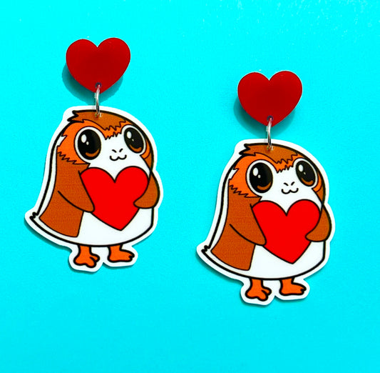 Porgie Valentine Acrylic Drop Earrings