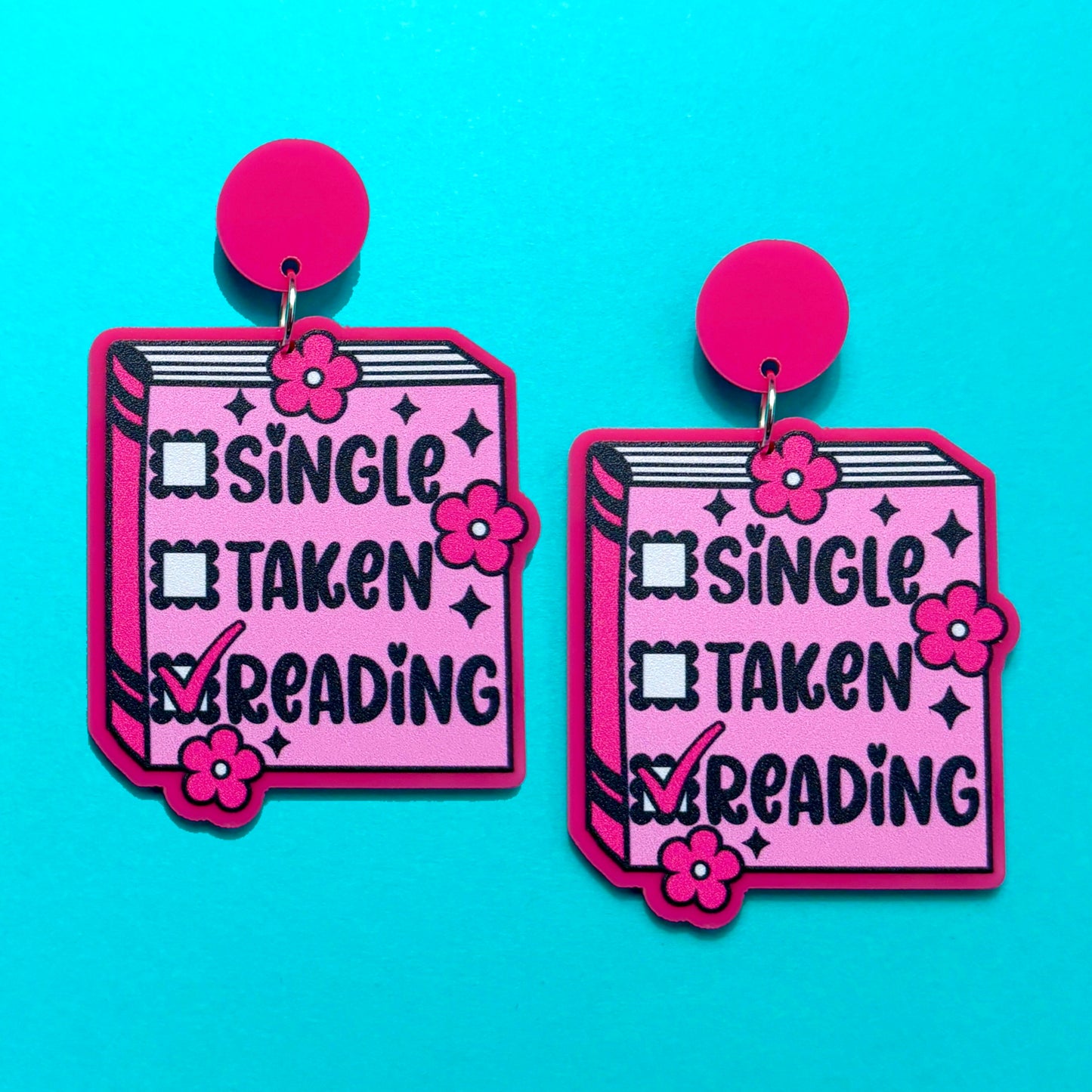 Single Taken Reading Drop Earrings