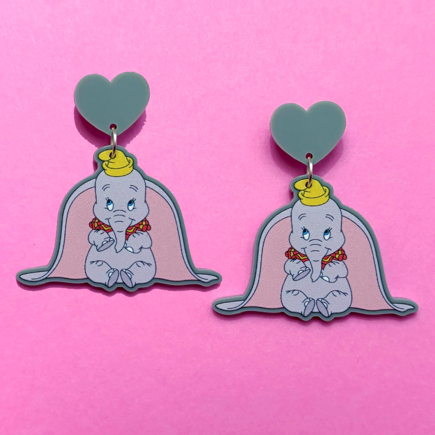 Flying Elephant Drop Earrings