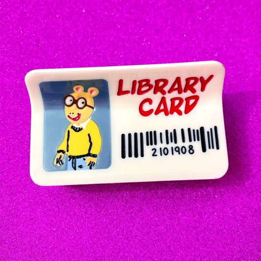 Arthur Library Card Claw Clip