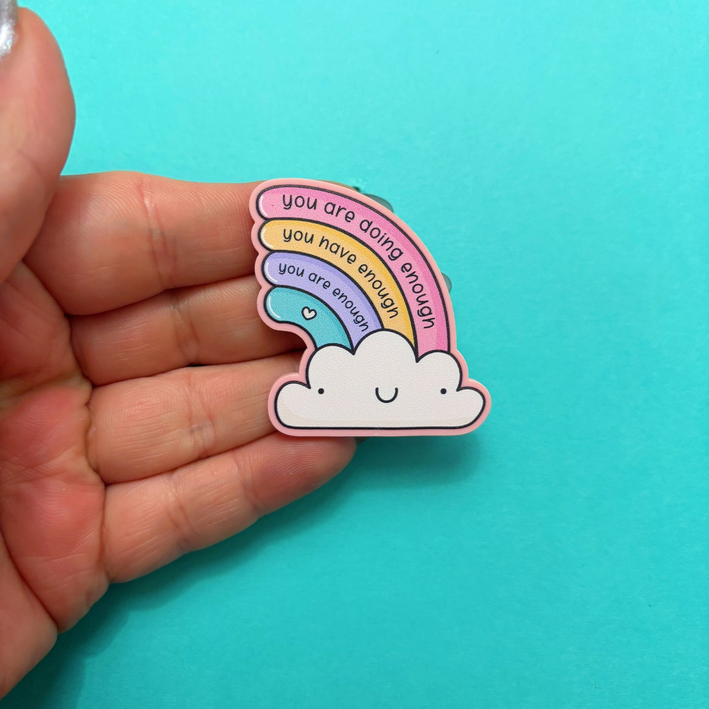 Affirmations Rainbow Pin