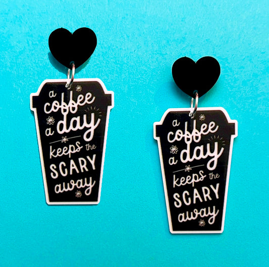 Coffee A Day Drop Earrings