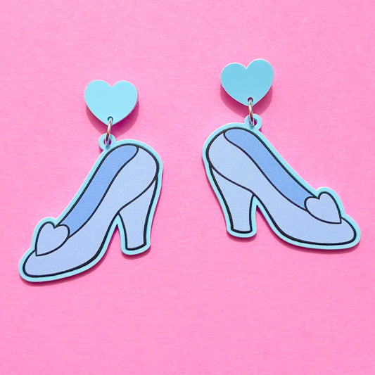 Glass Slipper Drop Earrings