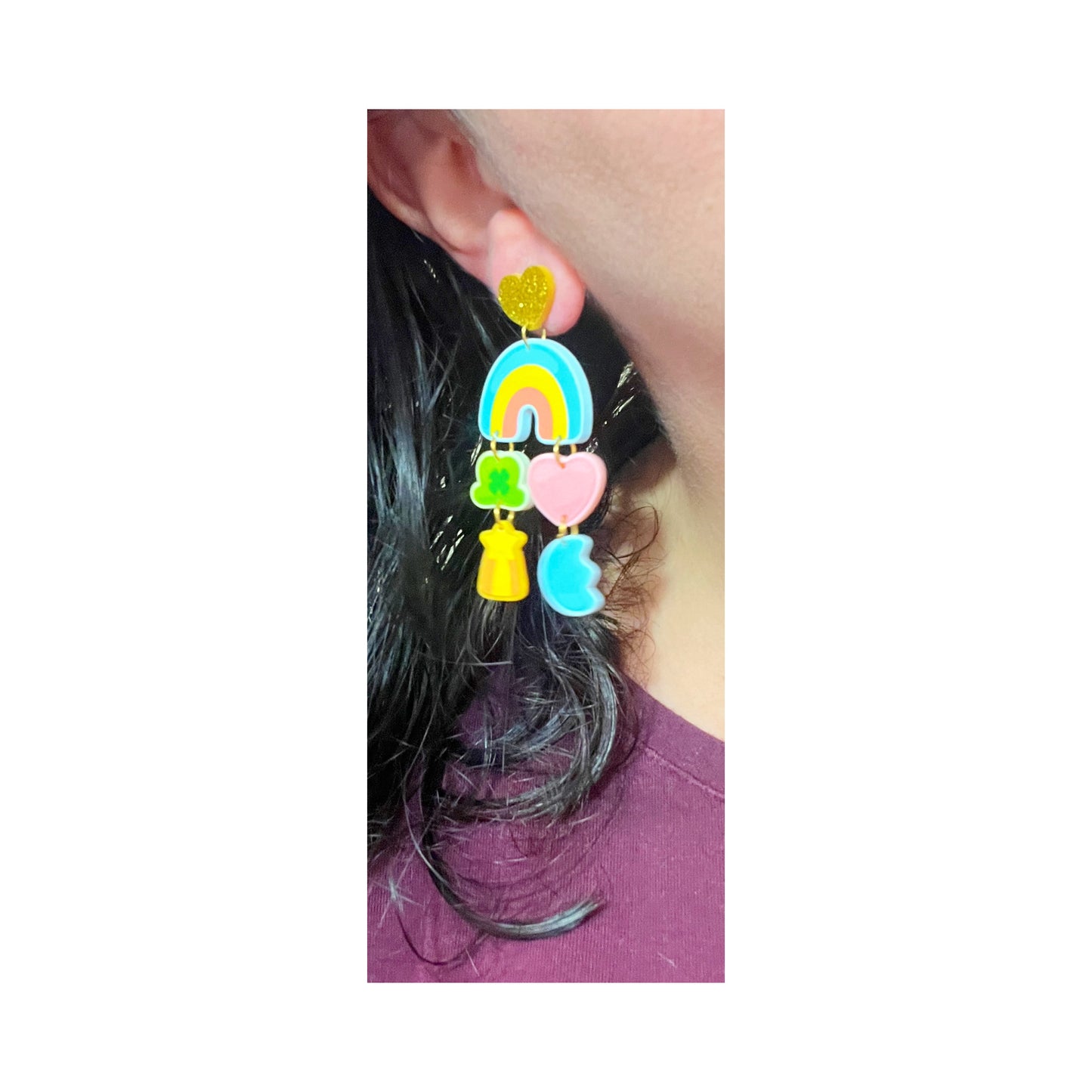 Lucky Charms Tiered Drop Earrings