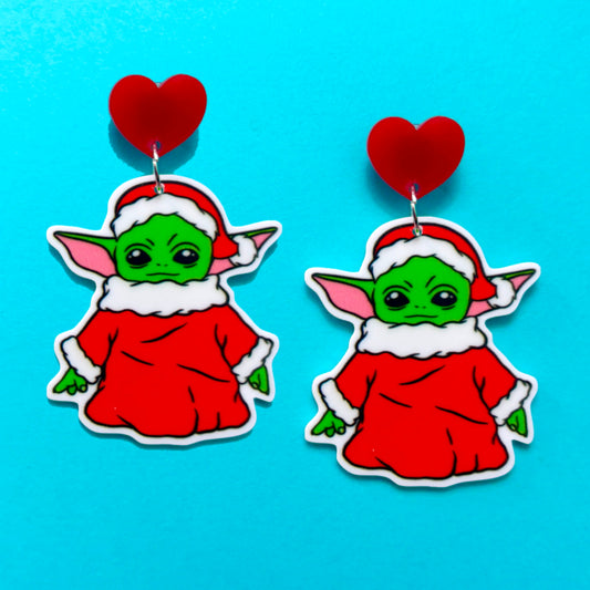 Santa Space Child Drop Earrings