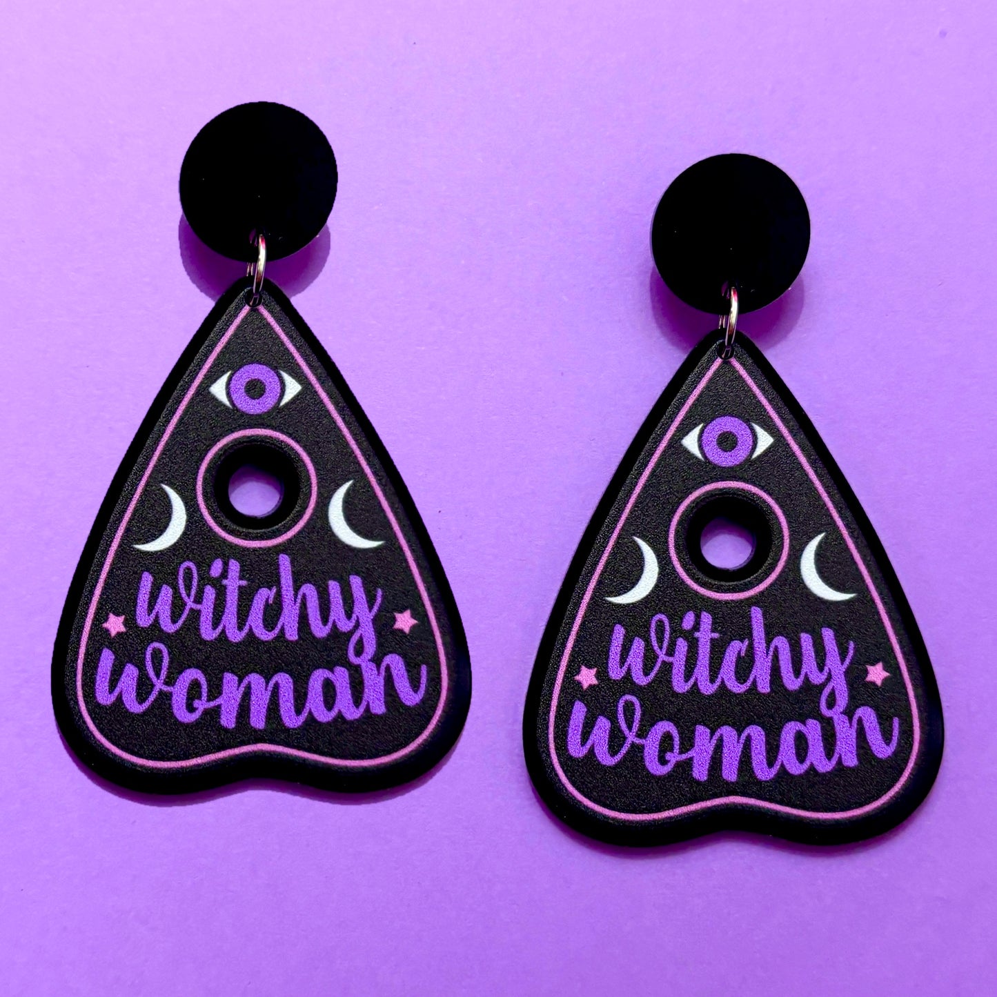 Witchy Woman Planchette Drop Earrings