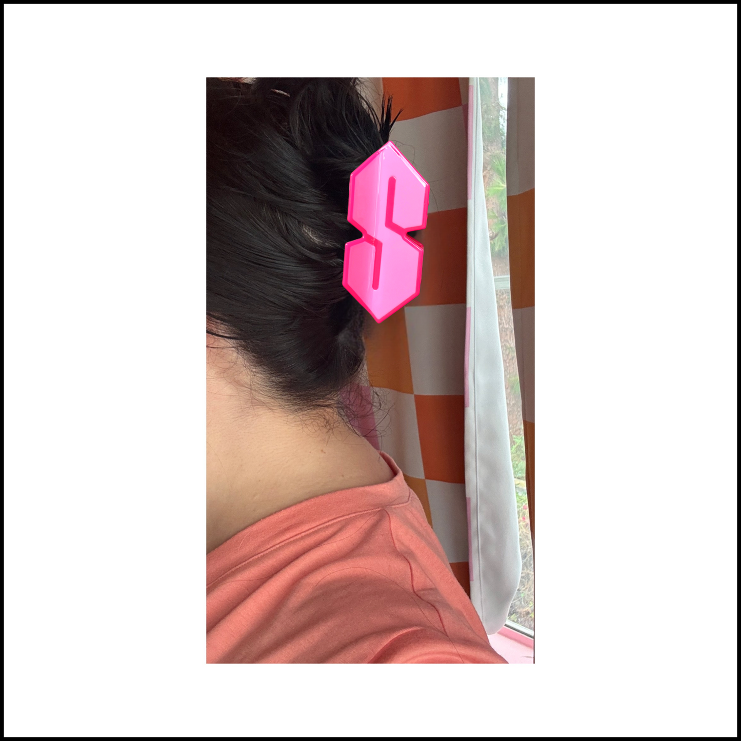 90s S Double Pink Claw Clip