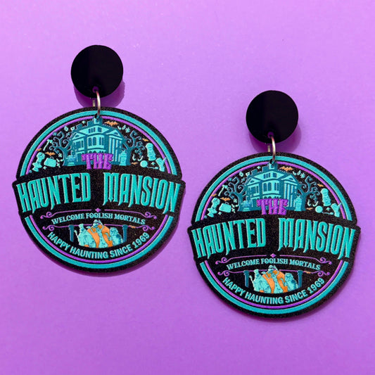 Mansion Sparkle Round Drop Earrings