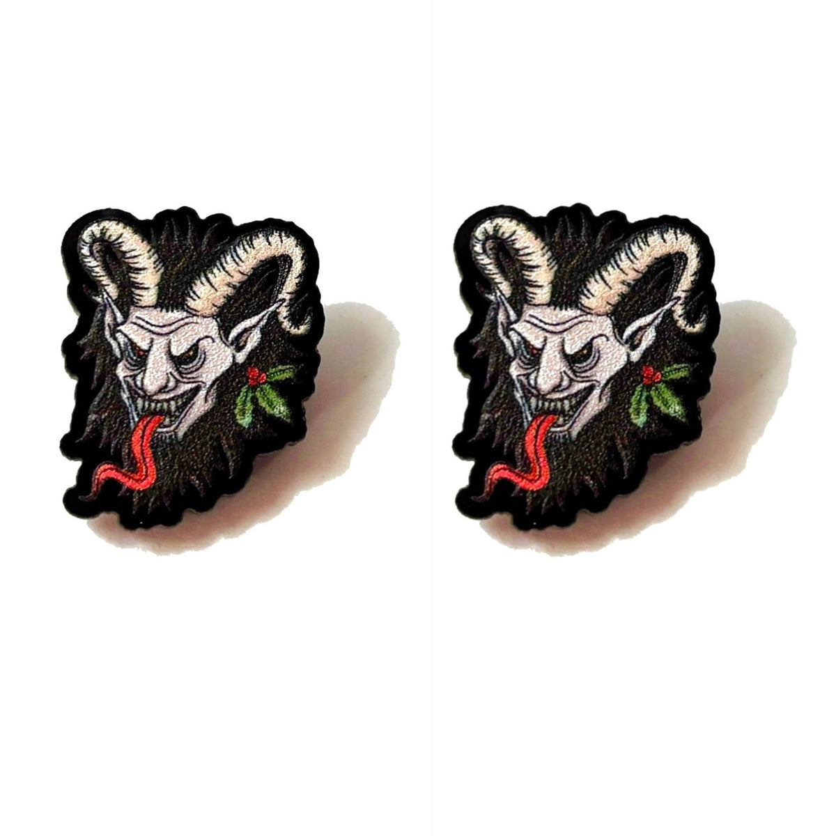 Krampus Post Earrings