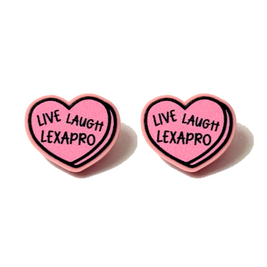 Live Laugh Lexapro Post Earrings