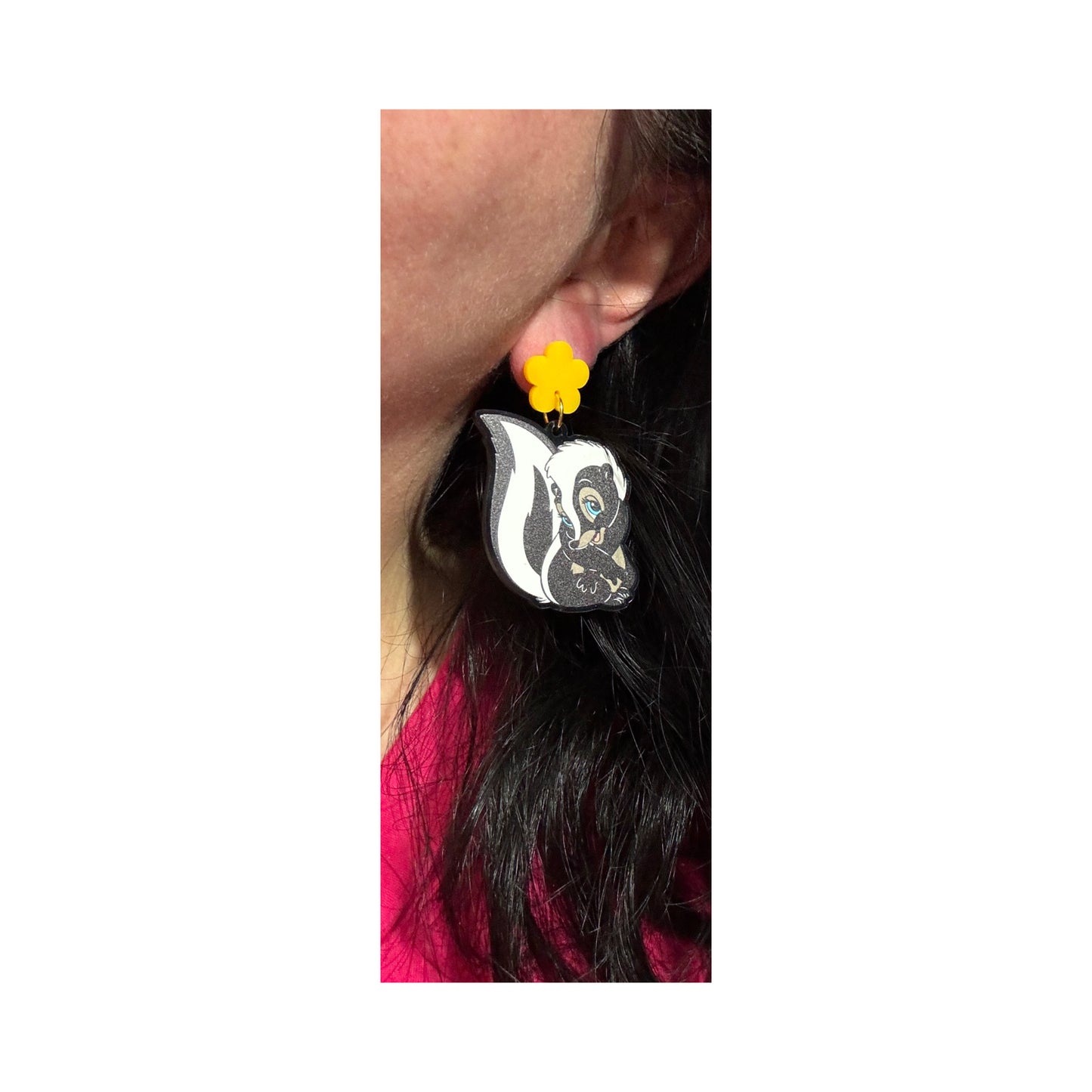 Flower Acrylic Drop Earrings