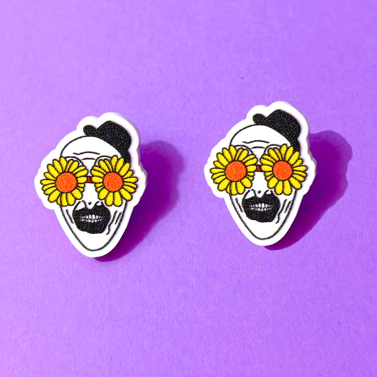 Art Clown Post Earrings
