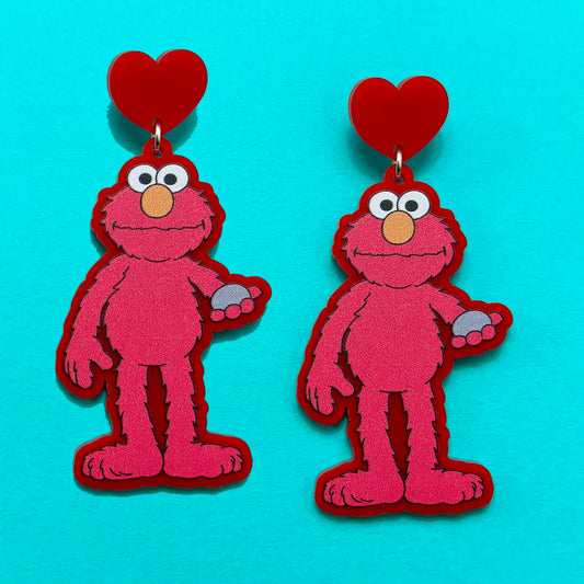 Red Monster & Rocco Drop Earrings