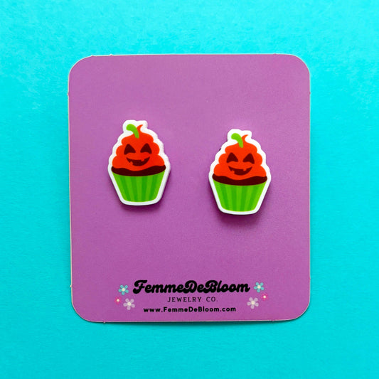 FREE GIFT - Pumpkin Cupcake Post Earrings