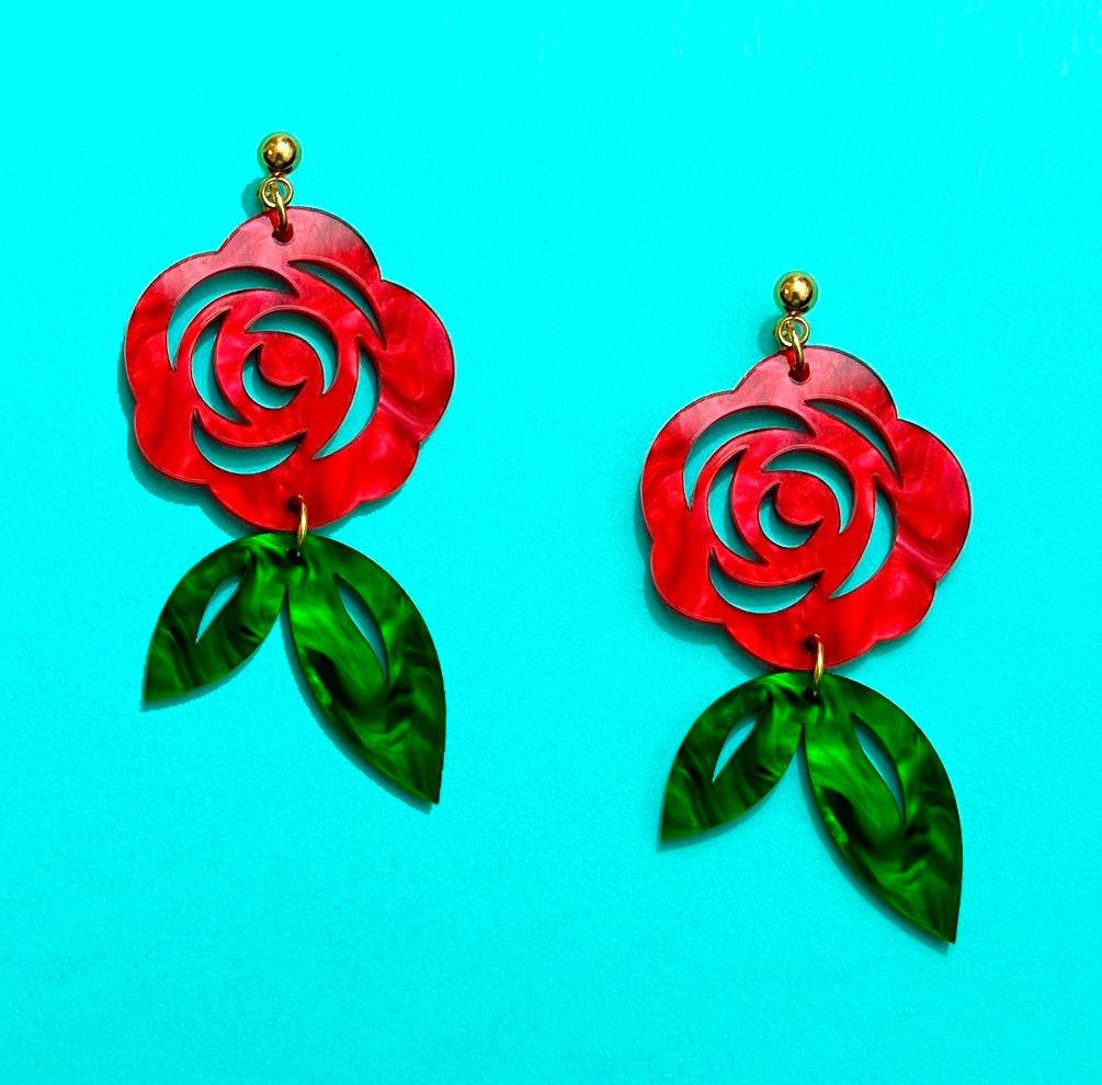Rose Drop Earrings