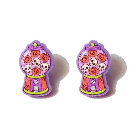 Pastel Spooky Gumball Machine Post Earrings