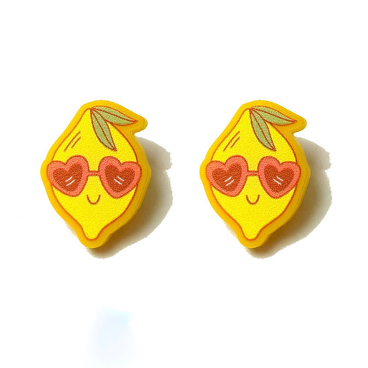 Groovy Lemon Post Earrings