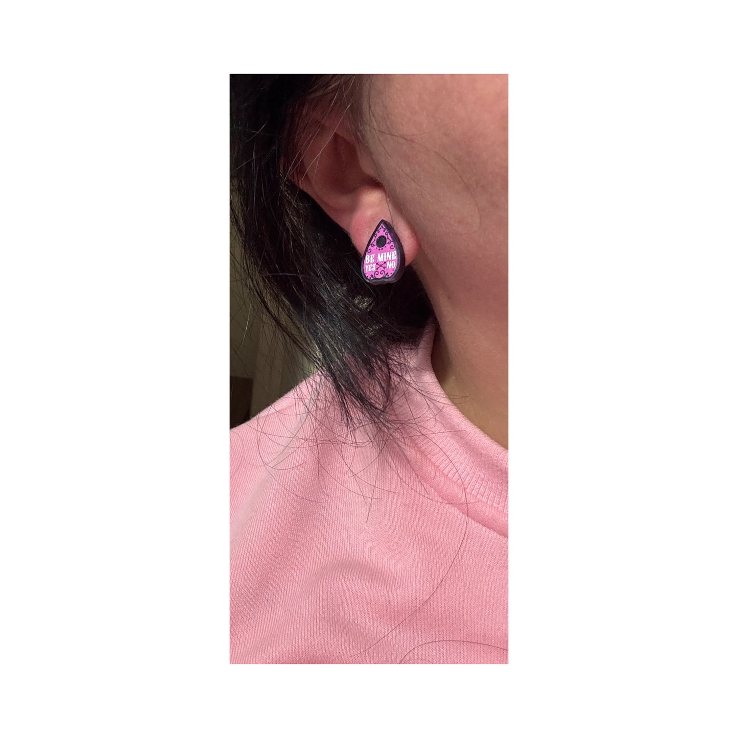Be Mine Ouija Planchette Post Earrings