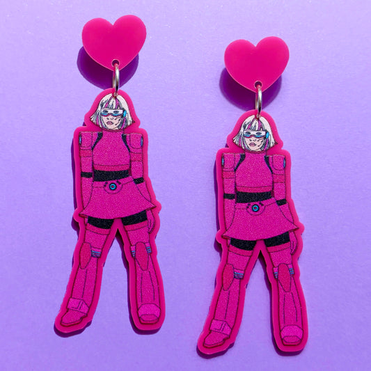 Cyberpunk AI Bestie Drop Earrings